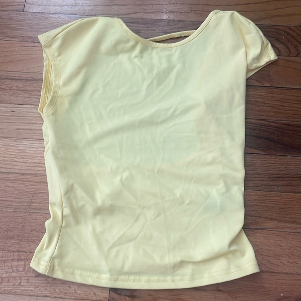 Open Back Yellow Shirt size small